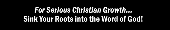 For Serious Christian Growth... Sink Your Roots into the Word of God!